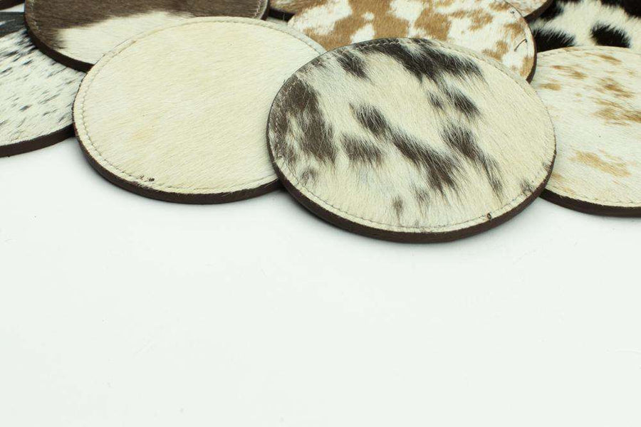 Cowhide Coaster Longhorn Assorted - Size (4 Inches or 10 CM) - Genuine –  Artisan Cowhides