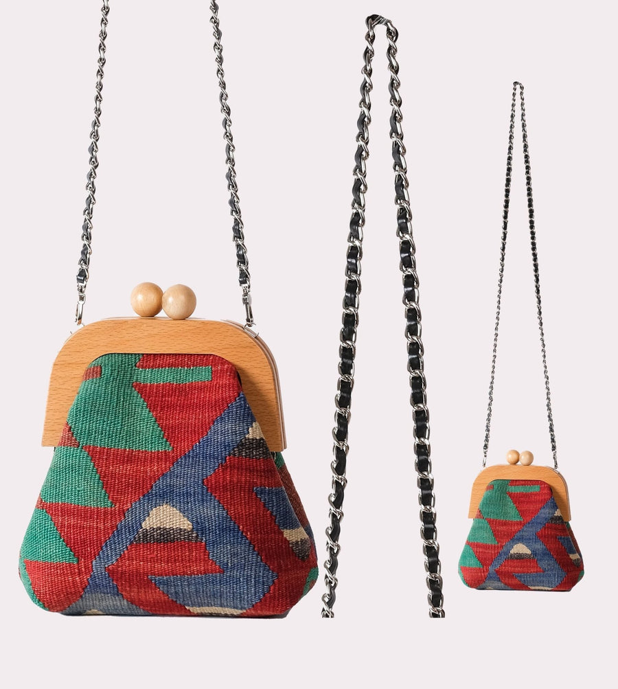 Kilim Kiss Lock Clasp Handbag #1 - RES IPSA