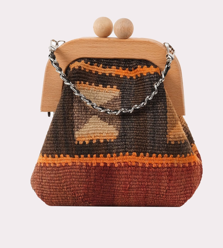 Kilim Kiss Lock Clasp Handbag #1 - RES IPSA