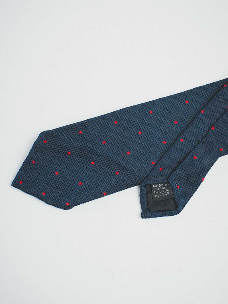 NAVY GRENADINE WITH RED DOTS - RES IPSA