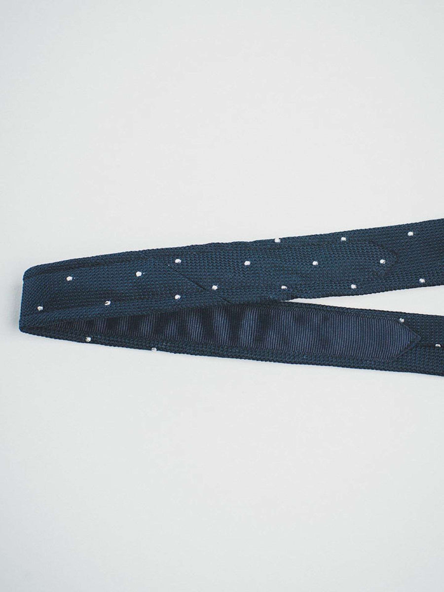 NAVY GRENADINE WITH WHITE DOTS - RES IPSA