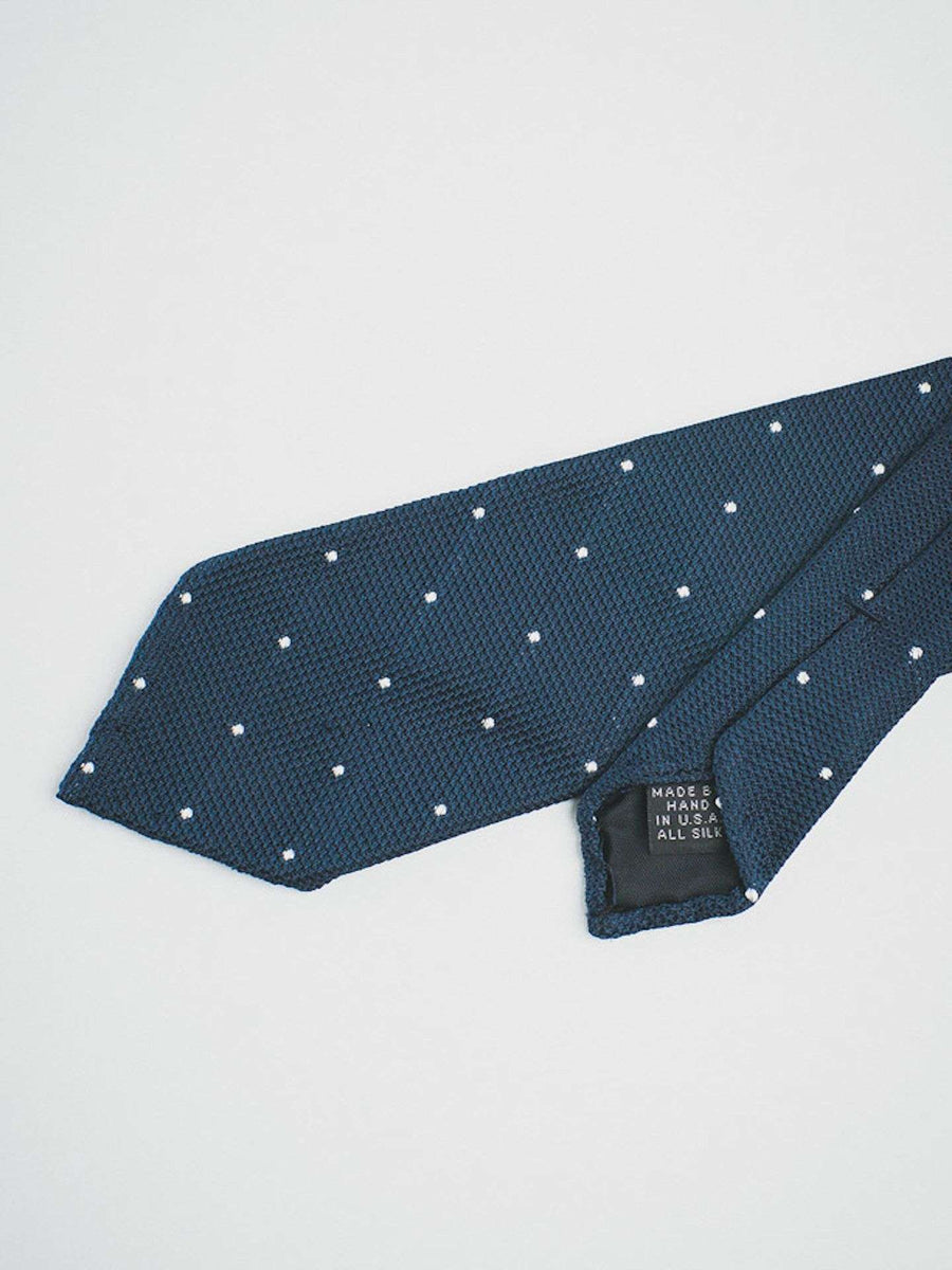 NAVY GRENADINE WITH WHITE DOTS - RES IPSA
