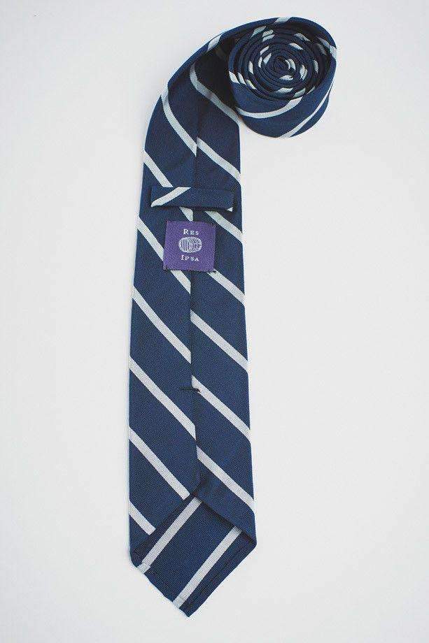 NAVY MOGADOR WITH SILVER STRIPE - RES IPSA