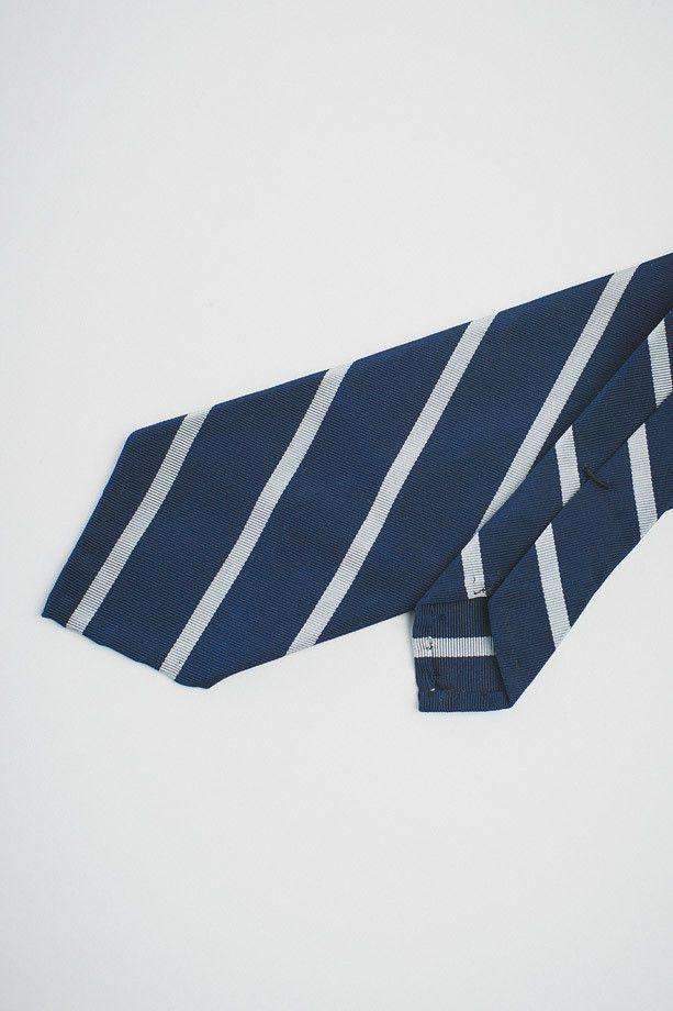 NAVY MOGADOR WITH SILVER STRIPE - RES IPSA