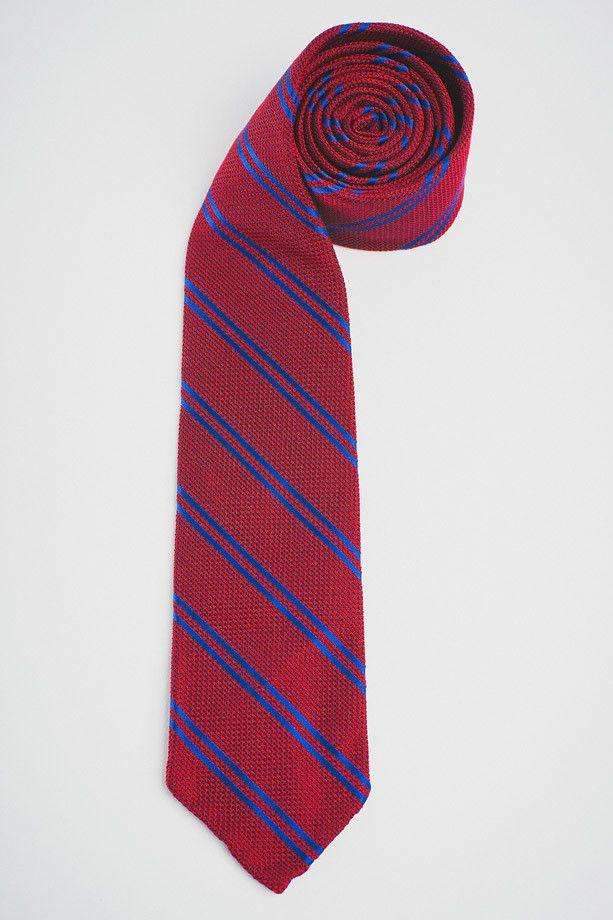 RED GRENADINE WITH BLUE DOUBLE STRIPES - RES IPSA
