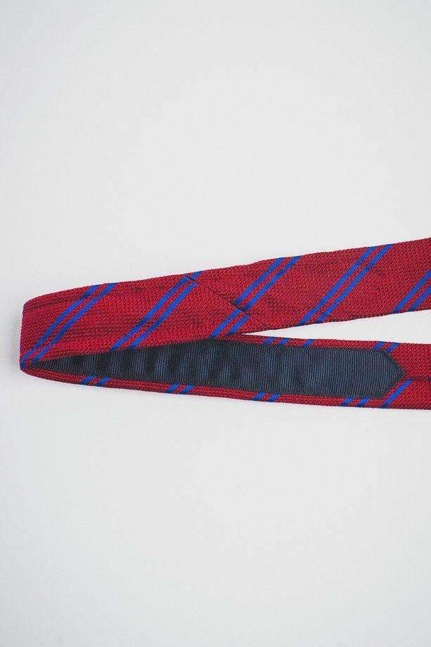 RED GRENADINE WITH BLUE DOUBLE STRIPES - RES IPSA