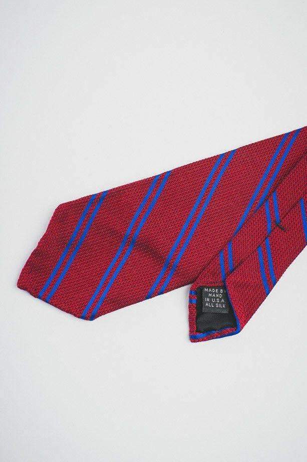 RED GRENADINE WITH BLUE DOUBLE STRIPES - RES IPSA