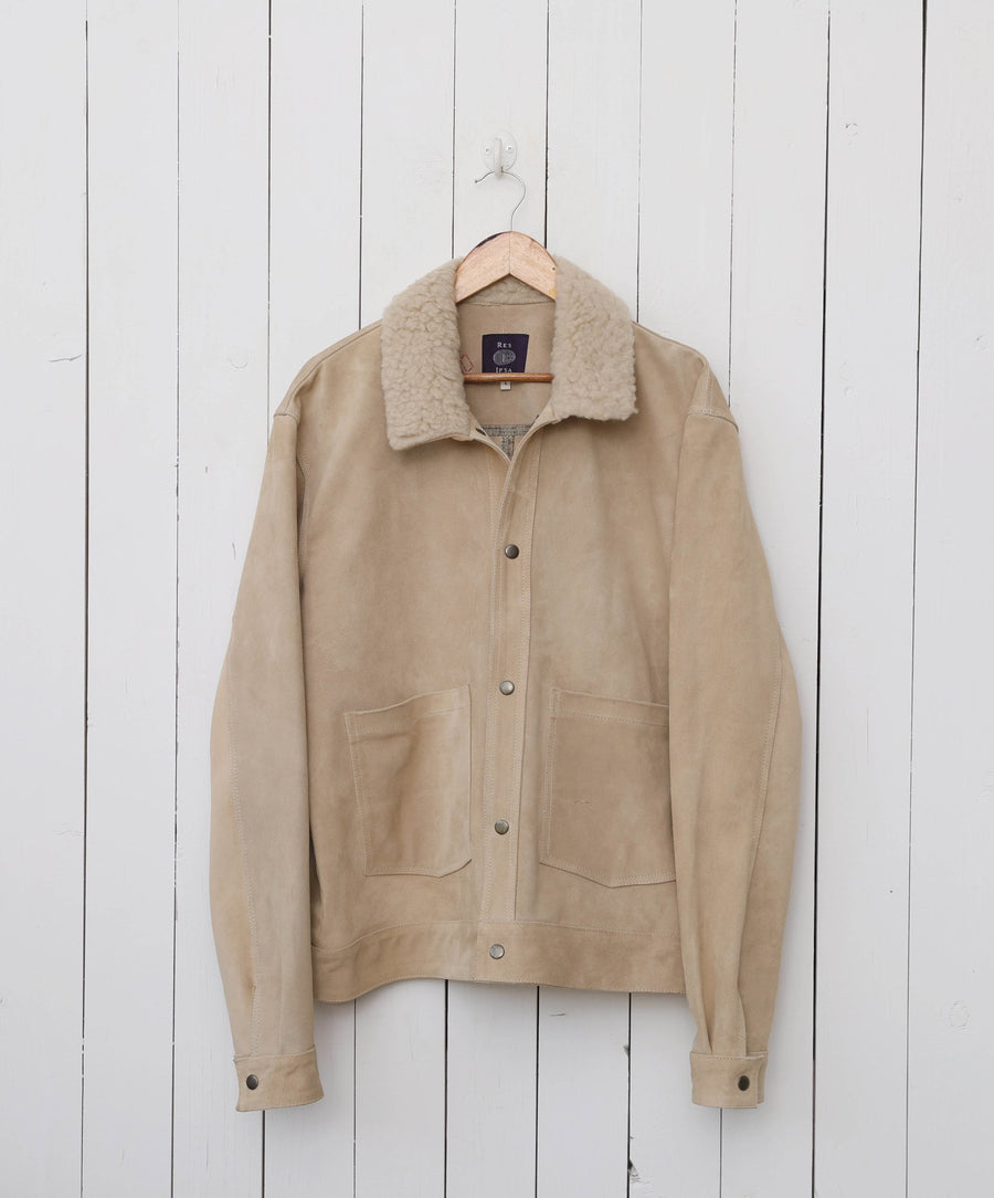 Suede Jacket With Shearling Collar #1 - RES IPSA